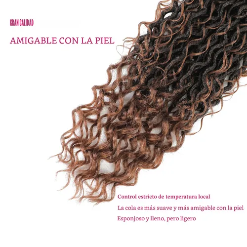 Miniatura 7 de 8 paquetes de cabello de ganchillo Goddess Faux Locs para mujeres negras, cabello largo de ganchillo Goddess Locs, Locs estilo boho, cabello River