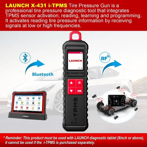 Miniatura 5 de LAUNCH Herramienta de servicio i-TPMS X431, reinicio de TPMS de 315 MHz y 433 MHz para bricolaje y tiendas, activa la mayoría de sensores OE