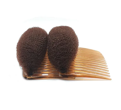 Miniatura 5 de 2 piezas encantadoras inserciones de volumen para el cabello, peine Do Beehive, herramienta para hacer moños, base para el cabello, accesorios