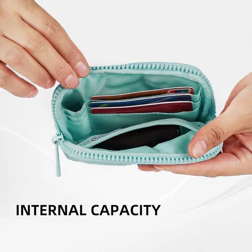 Miniatura 4 de La Cartera Iris con Cremallera y Ranura para Tarjetas con Ventana para Identificación, Monedero para Mujer con Cremallera, Llavero Mini Portátil