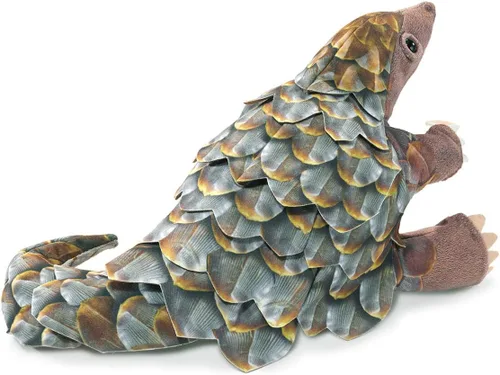 Miniatura 3 de Folkmanis Marioneta de mano Pangolin, marrón