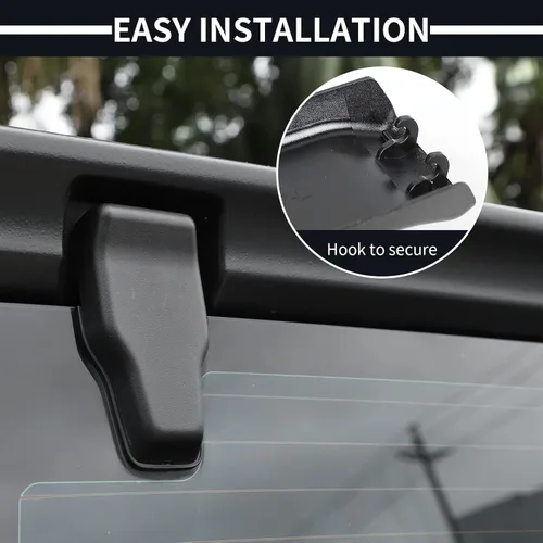 Miniatura 4 de Voodonala para Jeep JL Ventana trasera derecha e izquierda Bisagra Tapas Trim para 2018-2025+ Jeep Wrangler JL JLU Accesorios Exteriores, Negro 2