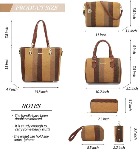Miniatura 3 de 2E-youth Designer Purses and Handbags for Women Satchel Shoulder Bag Tote Top Handle Bag