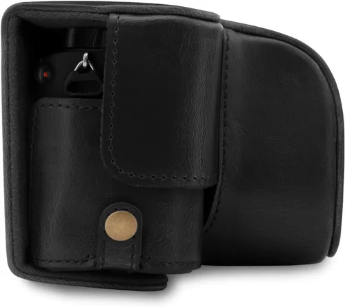 Miniatura 7 de MegaGear MG1651 Ever Ready Funda de piel para cámara Compatible con Sony Alpha A6400 (16-50mm) - Negro
