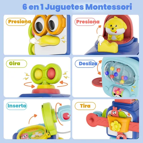 Miniatura 3 de OSIMILY Juguetes para niños de 1 año, juguetes Montessori de cubo ocupado para niños de 1 año en adelante, juguetes sensoriales para niños de 1 a 3