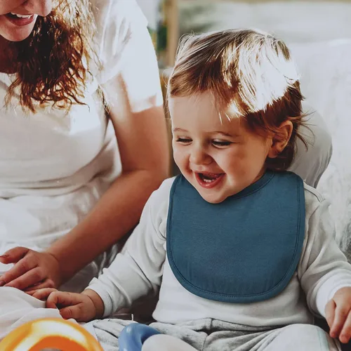 Miniatura 4 de Paquete de 10 baberos de algodón a presión para bebé niño y niña, baberos súper suaves para dentición y alimentación Set Inspire
