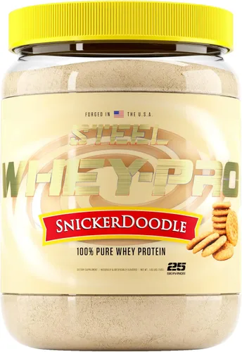 Miniatura 6 de Steel Supplements Whey-Pro Proteína de suero de leche en polvo 100% pura para hombres y mujeres, tarta de queso de fresa, ganancia muscular