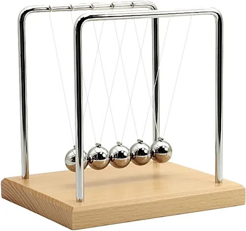 Miniatura 8 de QLKUNLA Newtons Cradle - Bolas de equilibrio de ciencia y física, juguete de movimiento cinético para decoración de escritorio, para el hogar