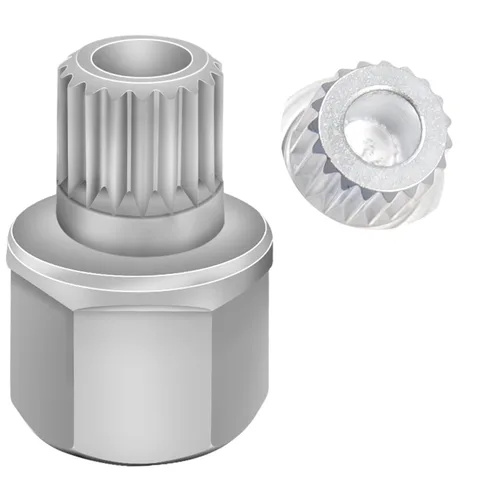 Miniatura 11 de Llave de tuerca de bloqueo de rueda de 11/15PT compatible con BMW, enchufe de tuerca de bloqueo de rueda AdaPTer, herramienta de extracción