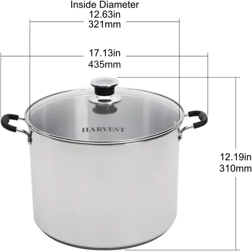 Miniatura 4 de Raíces & Branches Harvest - Olla de cocina para frascos, multiusos, de acero inoxidable, con indicador de temperatura, capacidad para 7 frascos