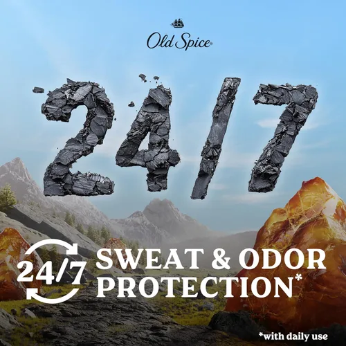 Miniatura 4 de Old Spice Antitranspirante y Desodorante para Hombres Volcano con Carbón, Protección contra Olores de 48 Horas, 2.6 onzas (Paquete de 3)