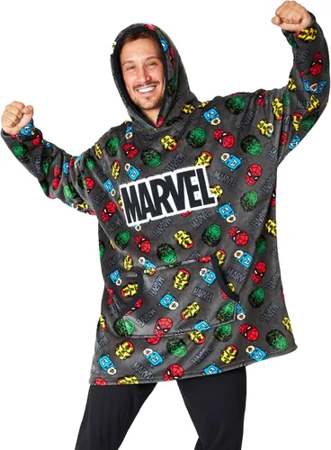 Miniatura 9 de Marvel Manta con capucha, suave y cómoda con capucha de gran tamaño para hombres y mujeres, manta moderna para adultos y adolescentes que pueden