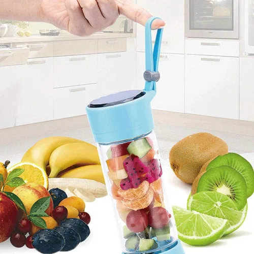 Miniatura 4 de Licuadora portátil inalámbrica, mini licuadora para batidos y batidos, 4 cuchillas de acero inoxidable para un potente rendimiento de mezcla