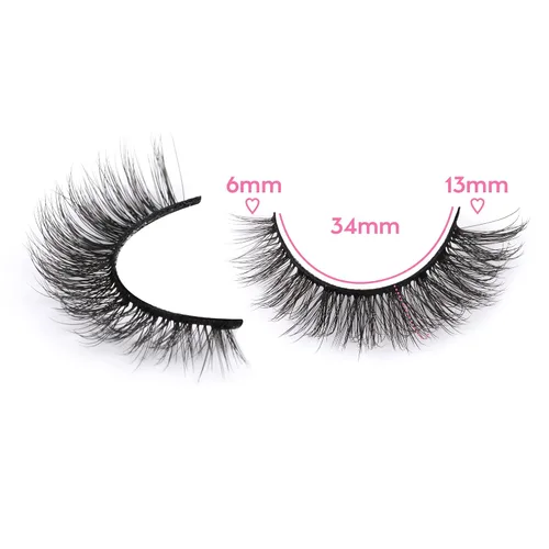 Miniatura 5 de Newcally - Pestañas postizas de ojo de gato con aspecto natural, pestañas cortas y tupidas en 3D, paquete de 14 pares de pestañas falsas de visón
