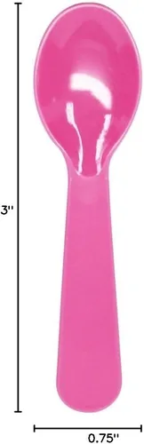 Miniatura 8 de Karat U2450 - Cuchara de degustación desechable, 2.9 pulgadas, color rosa (paquete de 4000)