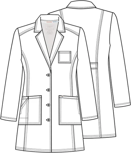 Miniatura 7 de Cherokee WW420AB - Abrigo de laboratorio para mujer, ropa de trabajo Revolution Tech de 36 pulgadas