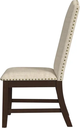 Miniatura 35 de Homepop Silla de comedor con detalles festoneados, sillas de comedor Parsons tapizadas, muebles decorativos para el hogar, tejido gris claro