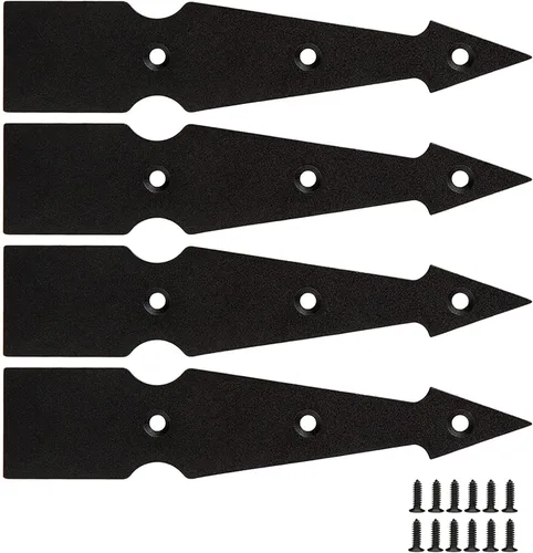 Miniatura 8 de Sonny Brook Hams 4 soportes de esquina decorativos deslizantes – soportes de esquina negros en forma de L para puertas y puertas de garaje (4.921 in)