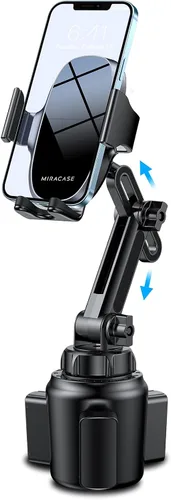 Miniatura 10 de Miracase Soporte Universal para Teléfono en Portavasos de Coche, [Versión Mejorada] Soporte Ajustable de Cuello Largo para Portavasos de Coche