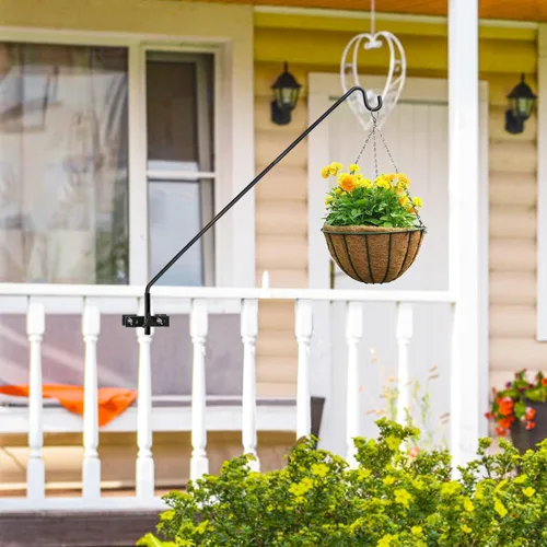 Miniatura 5 de ERYTLLY Gancho de Riel Extendido para Cerca de Terraza, Gancho para Comedero de Pájaros de Servicio Pesado, Giratorio 360 Grados y Longitud