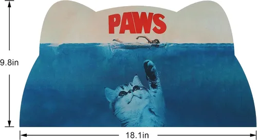 Miniatura 2 de Tapete de comida para gatos, tapete de alimentación de mascotas para piso, antideslizante, impermeable, súper absorbente, fácil de limpiar, azul