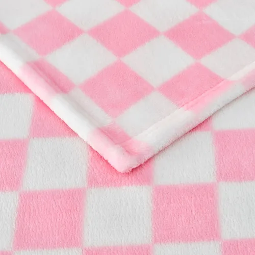 Miniatura 8 de Edenleaf Manta a cuadros rosa, manta de forro polar ultrasuave para sofá, cama y viajes, mantas de lujo para todas las estaciones, 50 x 60 pulgadas