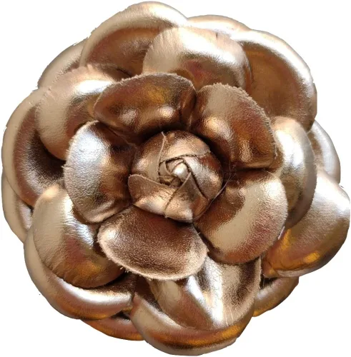 Vintage Style Elegant Camellia Fabric Flower Brooch Pin Scarf Bridal Dress Wedding Accessories Jewelry Gift