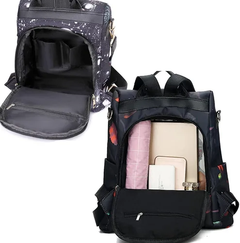 Miniatura 11 de Mochila para mujer, impermeable, antirrobo, bolsa de viaje, estiloA , L, Mochila
