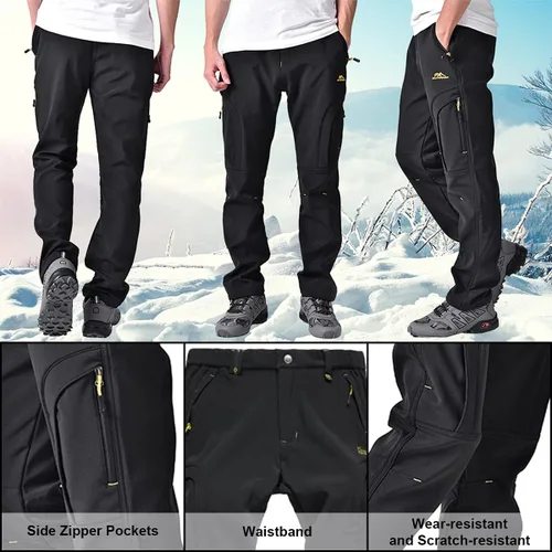 Miniatura 2 de Toomett Pantalones de nieve para hombre esquí invierno con forro polar aislado repelente al agua camping caminar pesca