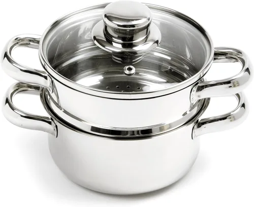 Miniatura 4 de Norpro Mini olla de vapor de acero inoxidable de 1 cuarto de galón, juego de 3 piezas