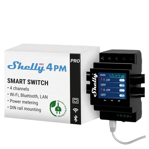 Miniatura 12 de Shelly Pro 2 Wi-Fi y LAN, Relé inteligente de 2 canales Automatización del hogar y de instalaciones Compatible con Alexa y Google Home