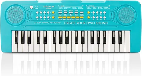 Piano de Teclado para Niños, BIGFUN Piano de 37 Teclas para Niños Pequeños Instrumento de Juguete Educativo Musical Multifunción, Teclado