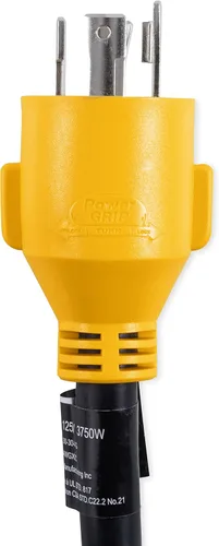 Miniatura 3 de Adaptador de generador PowerGrip con conexión estándar de hembra de 30 amperios y macho de seguridad de 30 amperios de 12 pulgadas de Camco