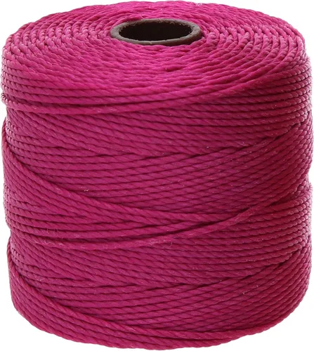 Miniatura 44 de The Beadsmith S-Lon - Cordón de nailon trenzado de 0.020 in para cuerda, color rojo oscuro, TEX210, carrete de 77 yardas
