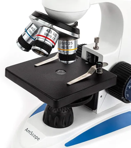 Miniatura 2 de AmScope M158C Microscopio compuesto monocular con visores WF10 x y Wf25 X