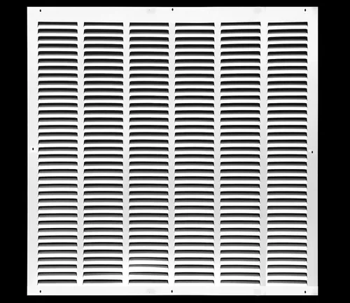 Miniatura 37 de HVAC Premium 30' x 10' [Abertura de conducto] Rejilla de aire de retorno de acero estampado plano - Pared lateral y techo - Cubierta de conducto