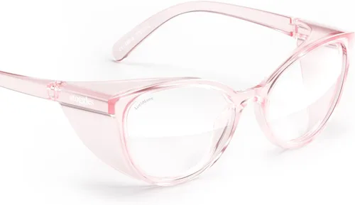 Stoggles Gafas de Seguridad Cat Eye con Certificación Z87.1, Bloqueo de Luz Azul, Lente de Bloqueo UV, Protección Superior y Lateral, Antivaho,