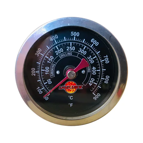 Miniatura 6 de Termómetro para parrilla de barbacoa de cara negra, 50F-900F, rango de alta temperatura, resistente calidad premium, termo para ahumador de 2