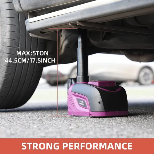 Miniatura 4 de TYAYT Kit de gato eléctrico para automóvil, gato hidráulico inalámbrico de 5 toneladas con llave de impacto eléctrica, gato portátil de 12 V con luz