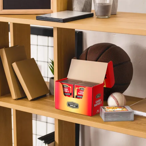 Miniatura 5 de Cardboard Gold Card Saver 1-200 unidades – Soporte para tarjetas semirrígido, protectores de tarjetas de intercambio – Cardsaver aprobado por la PSA