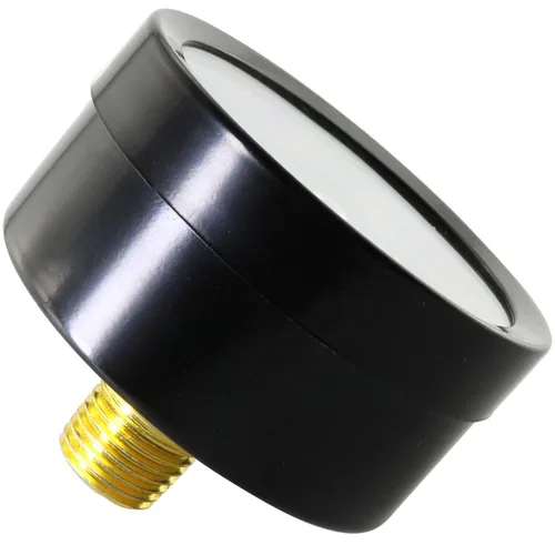 Miniatura 6 de MEETOOT Manómetro de presión de aire de 2 pulgadas, montaje trasero central, tamaño de conexión NPT macho de 1/4 pulgadas, 0-180 PSI