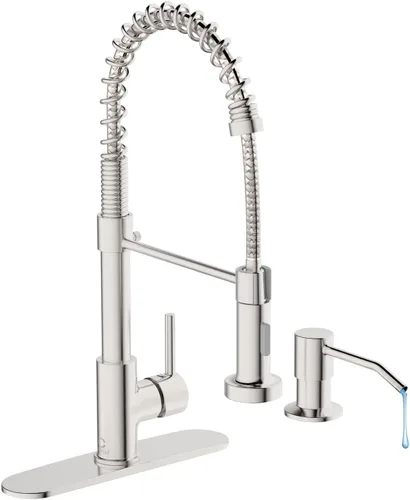 Miniatura 16 de Grifo de cocina, grifos de fregadero de cocina comercial con rociador extraíble, grifos de acero inoxidable para fregaderos de cocina, cabezal