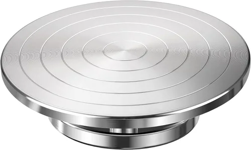Yncotte Rueda de cerámica, rueda de escultura de 12 pulgadas, rueda de bandas de doble cara, plato giratorio de cerámica de aleación de aluminio,