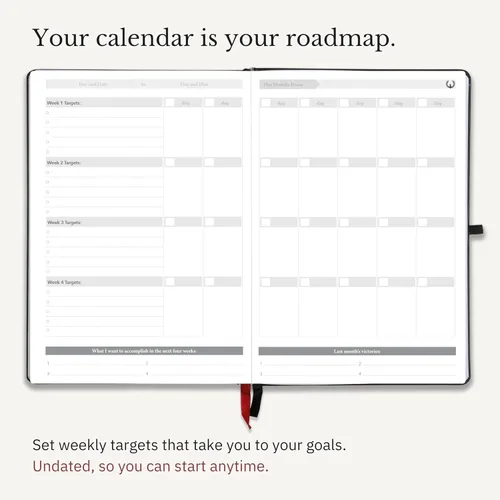 Miniatura 5 de The Phoenix Planner - El mejor calendario diario y agenda para establecer objetivos, aumentar la felicidad y la productividad, diario de gratitud