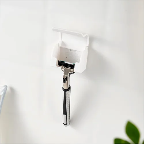Miniatura 5 de EIKS Paquete de 2 soportes para maquinilla de afeitar, soportes de pared autoadhesivos para baño, ducha, mesa