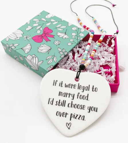Miniatura 9 de Susie Arts Adorno de cerámica Corazón Recuerdo Porcelana Apreciación Positividad Afirmación Motivacional Memorial Cita Amigos Familia Mejores Amigos