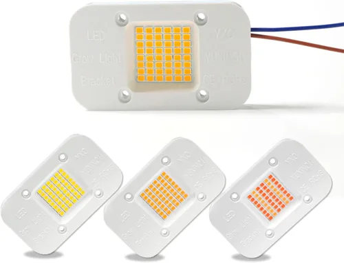 Miniatura 8 de 2 paneles LED de espectro completo Bridgelux AC110V 50W con soporte, grasa térmica, raspador para lámpara de cultivo hidropónico, reflector, luz