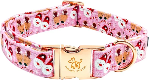 Miniatura 33 de Elegant Little Tail - Collar para perro de otoño, collar floral naranja duradero para perros medianos, ajustable para mascotas macho o hembra