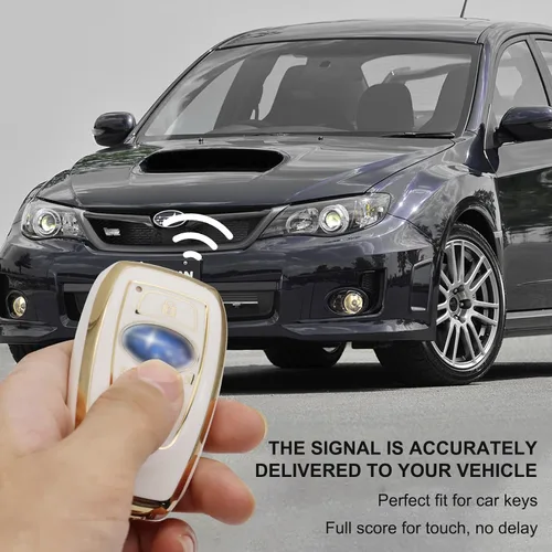 Miniatura 5 de Funda para llavero Subaru, funda suave de protección completa con llavero, Blanco