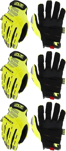 Miniatura 10 de Mechanix Wear Hi-Viz M-Pact Guantes - Guantes de impacto de alta visibilidad - Para la seguridad de los constructores - Para la construcción - Que